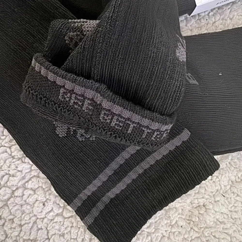 Bombas Calf Socks mens size XL solid‎ black Honeycomb cushion stay up